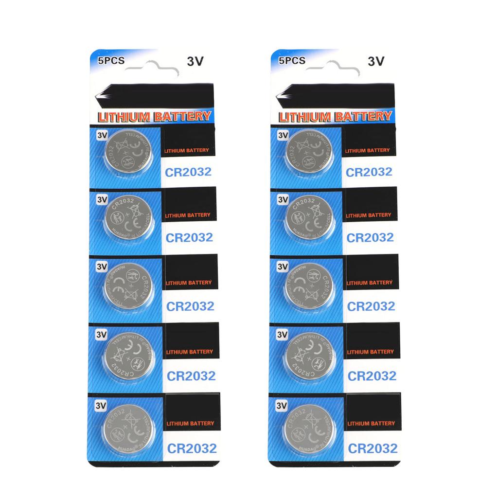 5/10Pcs CR2032 3V Lithium Button Cell Battery for Watches Temperature Sensors Water Bottles Remote Controllers Toy