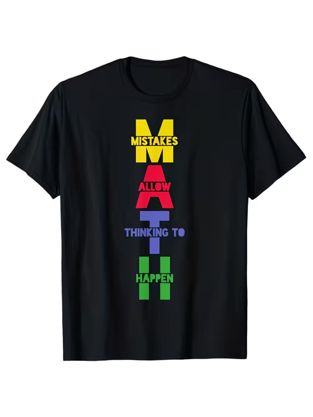 Summer Math Print Men S Fun T-Shirt XXXXL