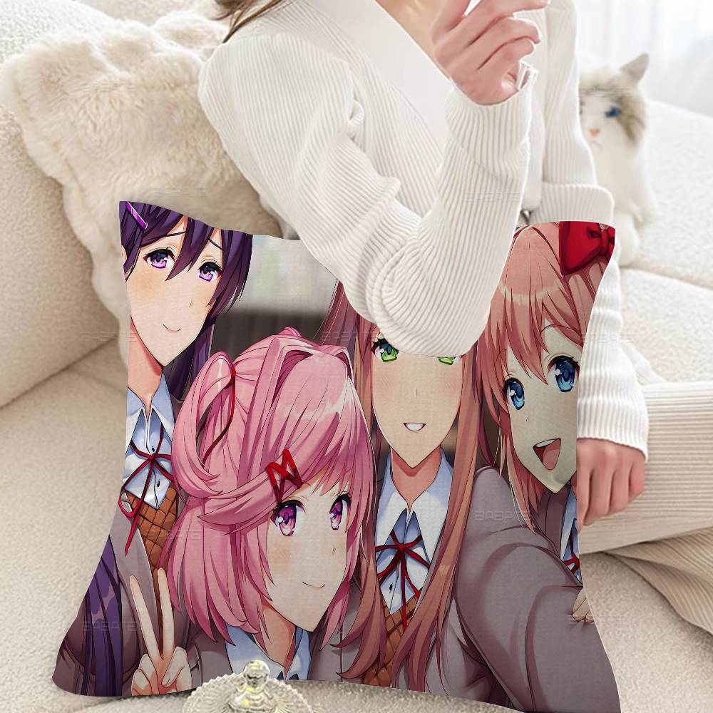 Game Doki D-Doki Literature C-Club Pillow Anime Pillow Sofa Bed Head Pillow Cover Cushion Cover 45X45 Cm Fashion