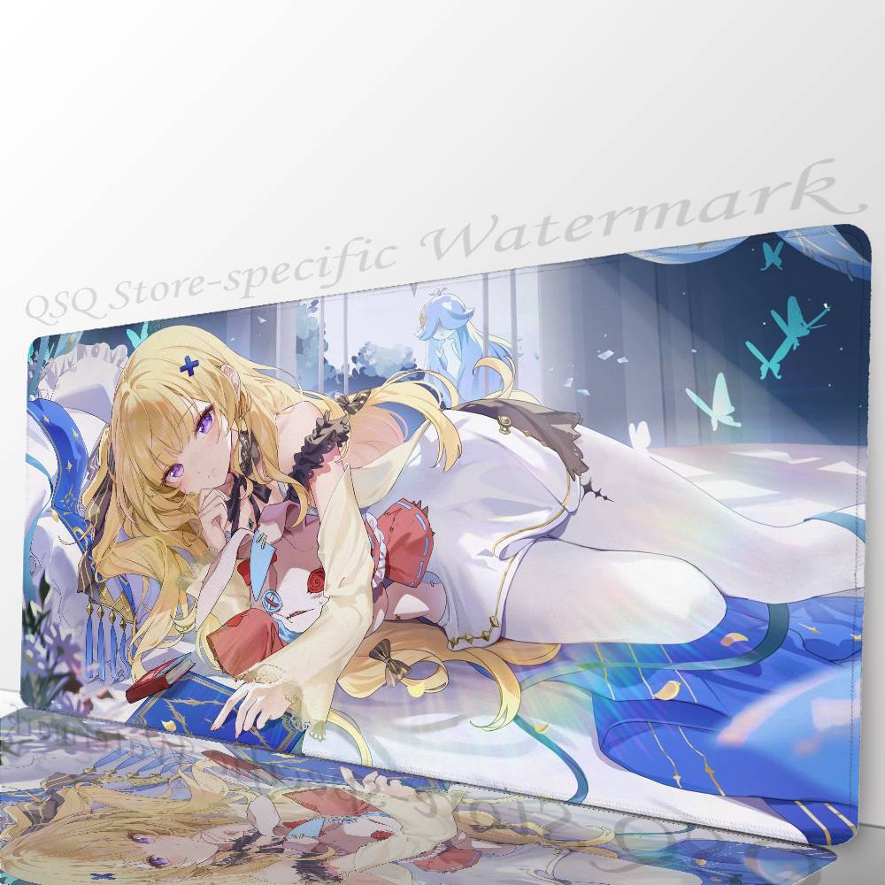 Phoebe Game W-Wuthering Waves Mousepad Mouse Mat Desk Mat With Pad Gaming Accessories Prime Gaming XXL Keyboard Pad Padding Ma