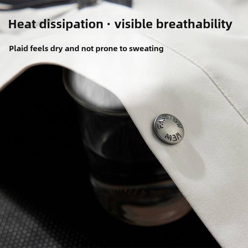 Outdoor Single-layer Assault Jacket Three-proof Mountain Series Color Matching Clothes Spring and Autumn Windproof Soft Shell Jacket for Men and Women