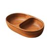 Wood Divided Servings Tray Dinner Platters Round Candy Tray Fruit Plate for Party Dishes Snacks Dried Fruit Easy To Use