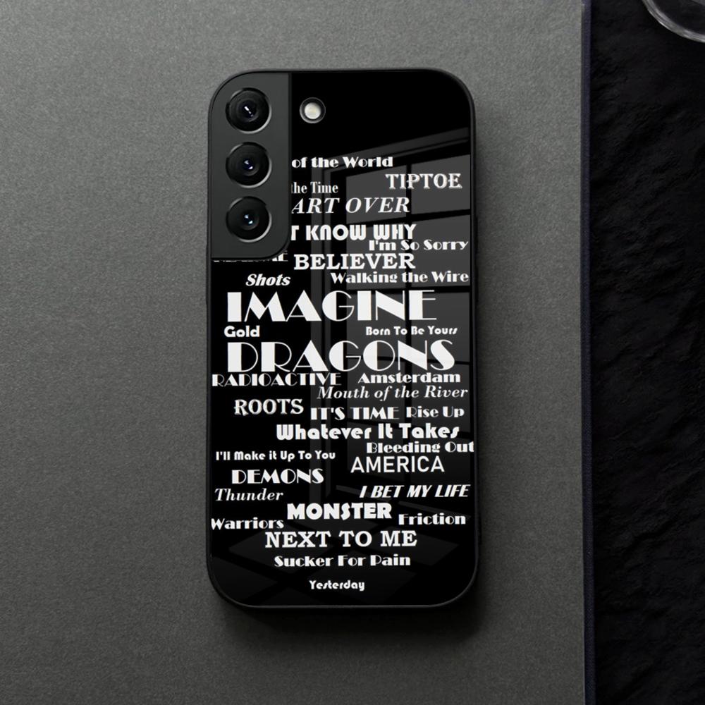 I-Imagine Dragons Eyes Closed Phone Case Glass For Samsung Galaxy S21 S25 S22 S20 S24 S23 Ultra Fe Plus A16 A34 A54 A24 Coque