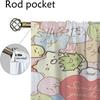 Set Of 2 Sumikko Gurashi Home Interior Curtains Living Room Shades Tulle Bedroom Partition Camera Mosquito Repellent Made Polyester Sitting Window