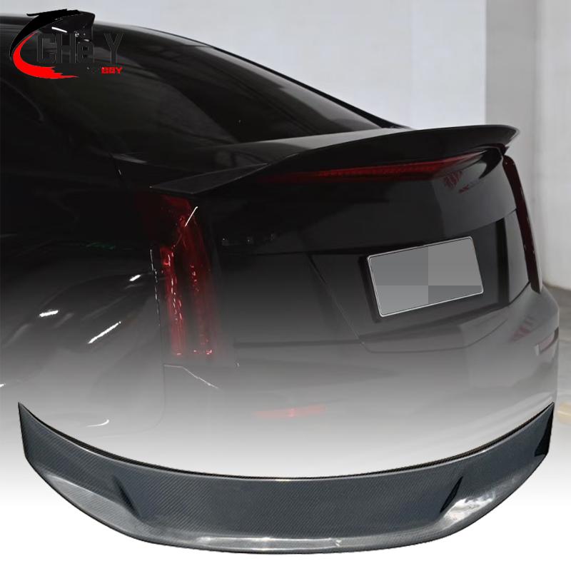 For Cadillac ATS L 4Door 2014 2015 2016 2017 Forged Real Carbon Fiber Gloss Black High Quality Rear Spoiler Trunk Lid GT Style