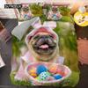 Easter Duvet Cover Set Microfiber Colorful Egg Bedding Set for Boys Girls Easter Theme Comfortable Queen King Size Quilt Cover