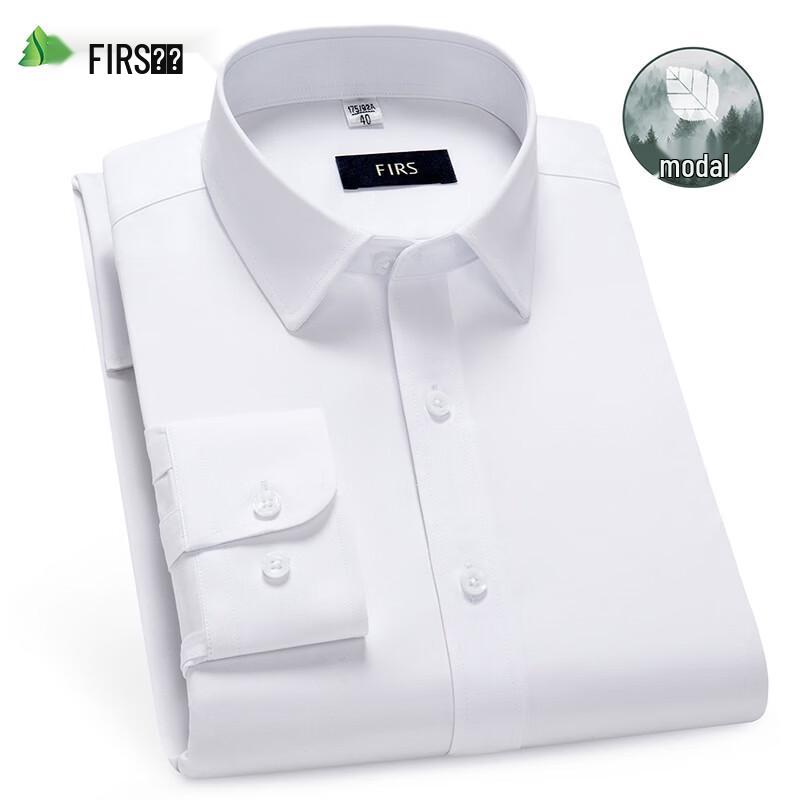 FIRS Men s Long Sleeve Wrinkle-Free Silk Blend Shirt 39