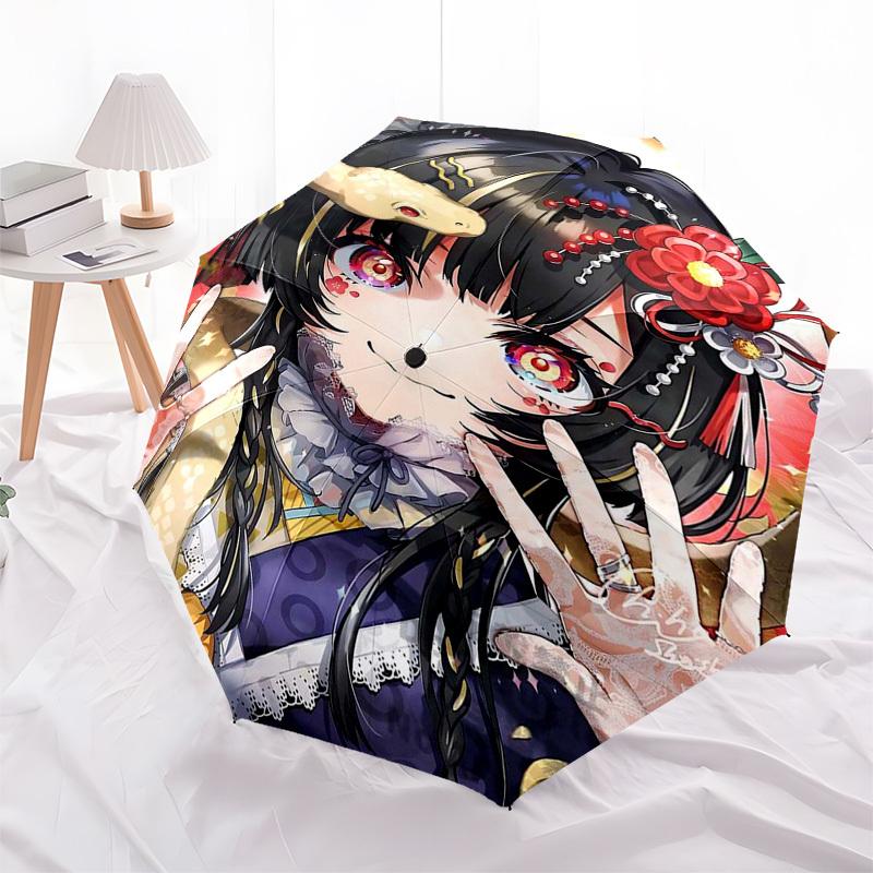 1pc Anime Character Outdoor Umbrella - Automatic Opening/Closing, Portable 3-Fold Design, 8-Bone Iron Frame, Perfect Gift for Fans, Travelers, Da