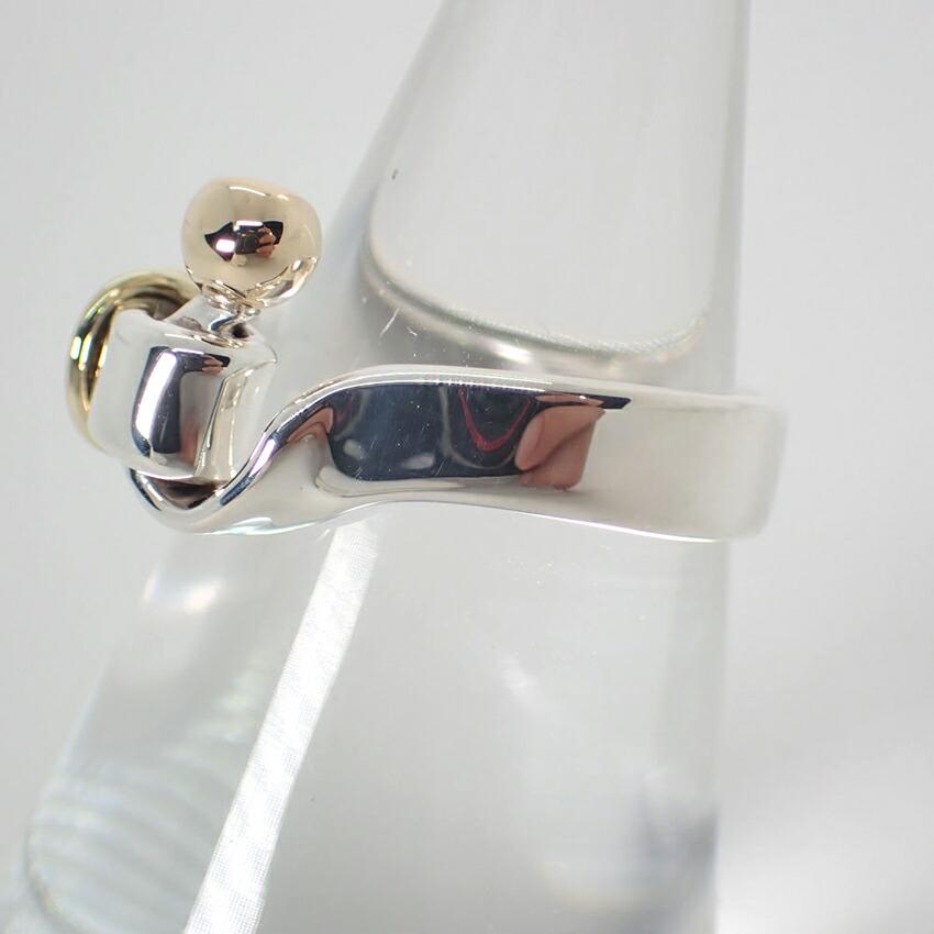 [Used] TIFFANY 925/750 Hook & Eye Ring / Size 8 / j12-13