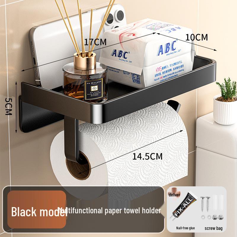 

Wall-Mounted Waterproof Toilet Paper Holder and Storage Box
