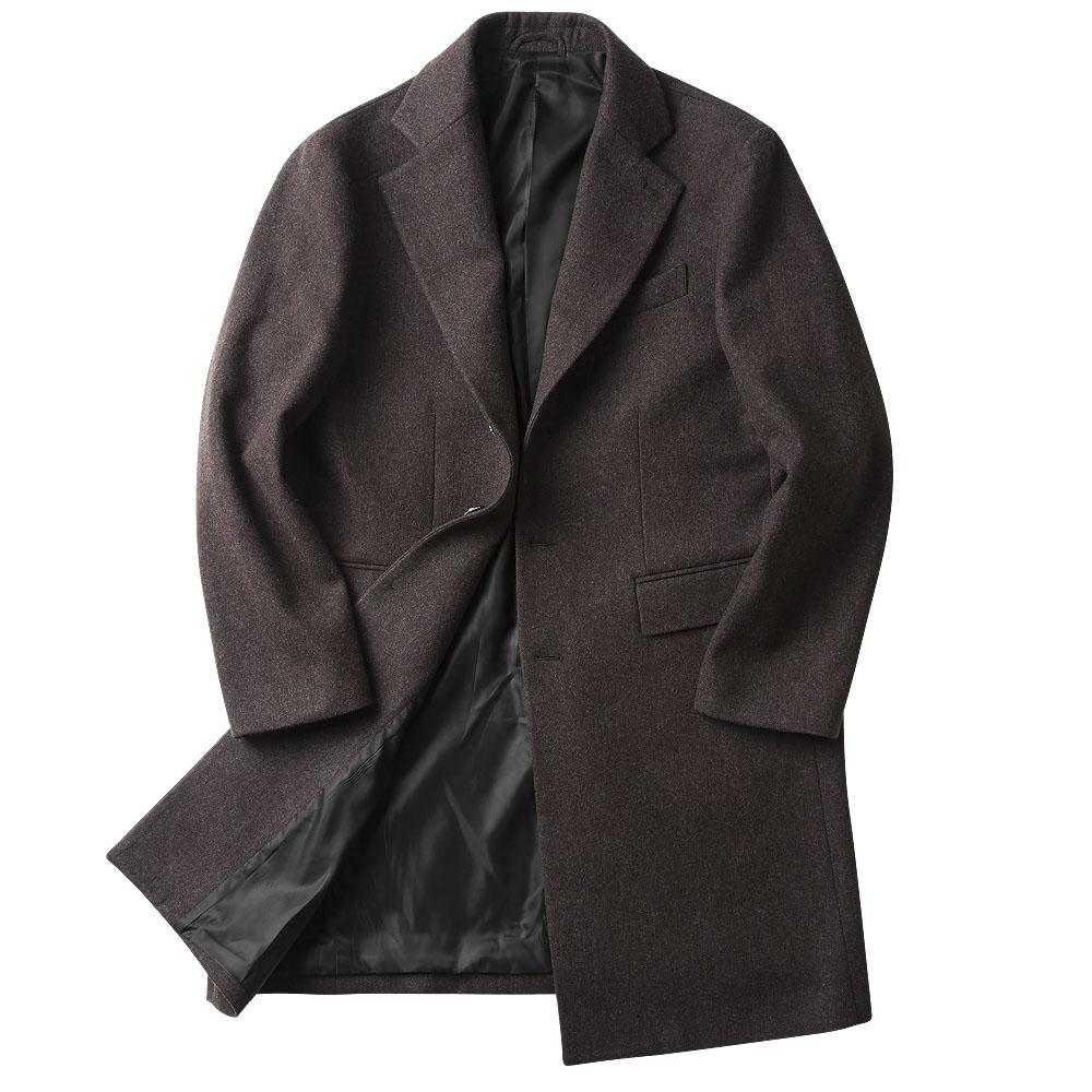 Sortie Wool Single Chester Coat (Brown)