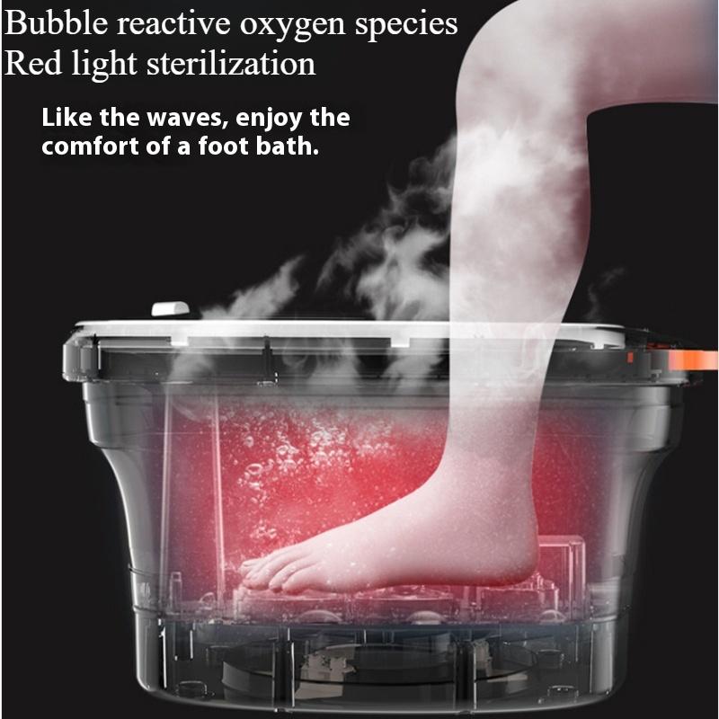 Fully automatic portable folding massage foot bath,constant temperature heating,three level adjustment,relieving foot discomfort