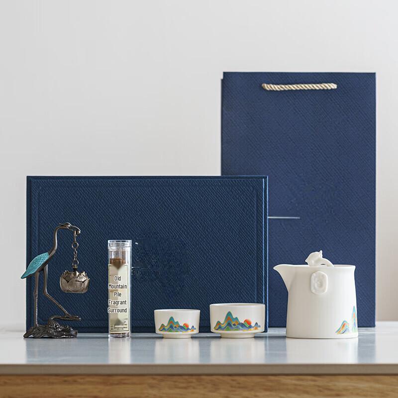 Shangqi Ceramic Tea Set with Sandalwood Incense Gift Box