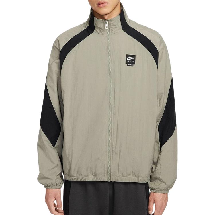 Nike Air Woven Jackets Men's Gray Stand Collar Moderate Other HV0881-320