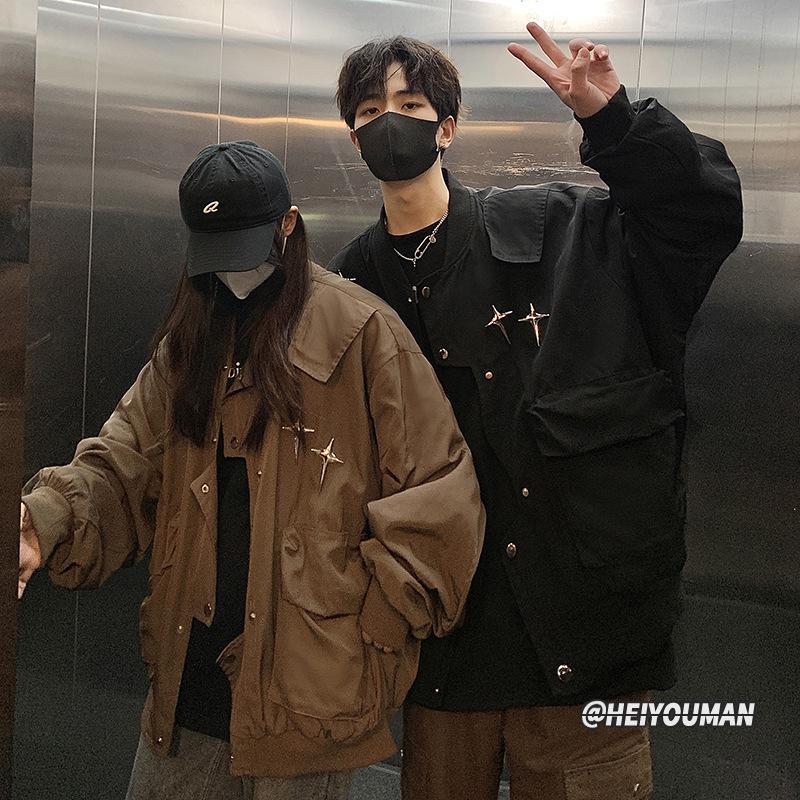 2023 Men's Retro Bomber Jacket: Vintage Baseball, National Tide, Hip Hop Couple Style