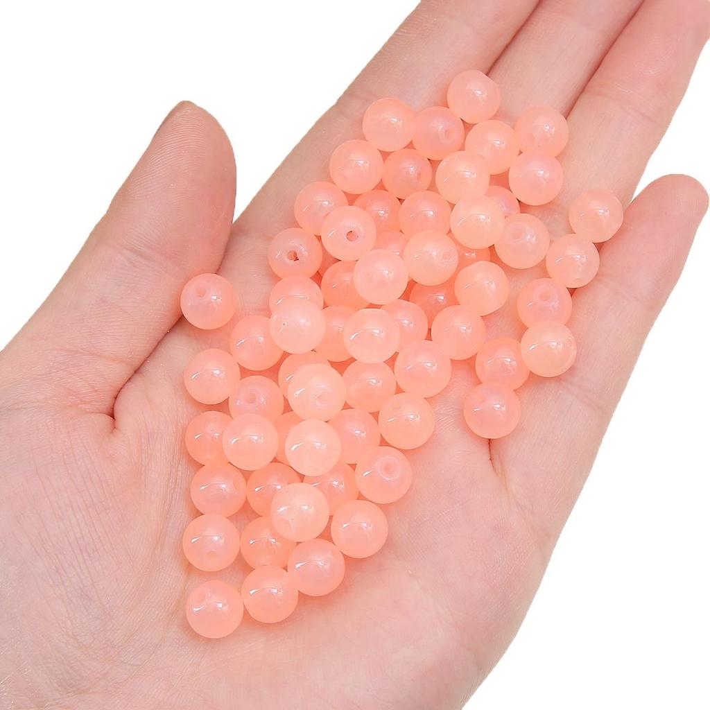 50-135 szt. Kryształowych szklanych koralików, galaretkowych, jednolitych kolorowych, imitujących kamień jadeitu, luźne koraliki dystansowe do wyrobu biżuterii