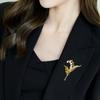 Retro Enamel Lily of the Valley Brooch Female Elegance Temperament Pearl Brooch Niche Design Pin Suit with Accessories