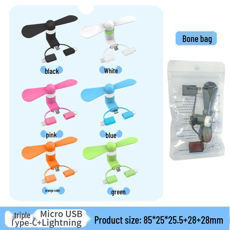3-in-1 Portable Mini USB Fan & Power Bank
