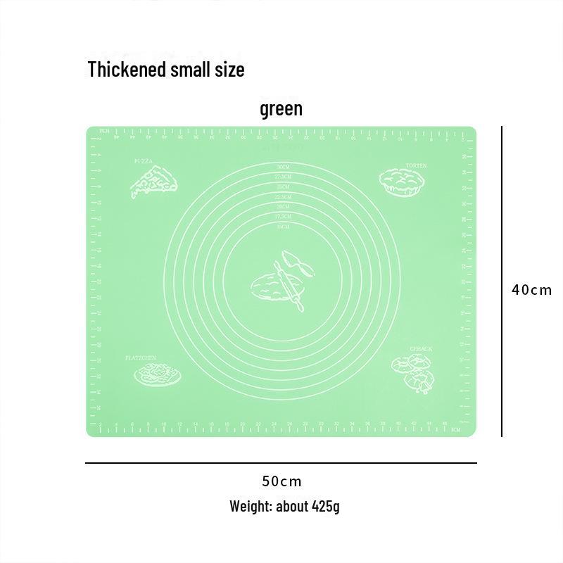

Большой нескользящий силиконовый коврик для замешивания и раскатывания теста - толстый, антипригарный коврик для выпечки