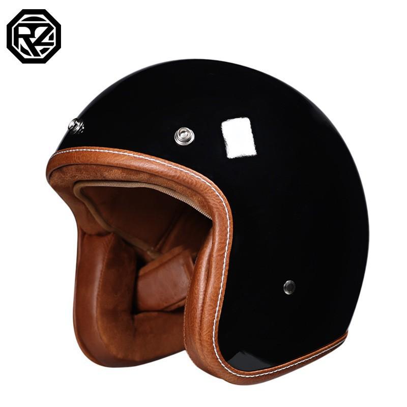 

Retro Motorcycle Helmets Men Women s Harley Semi-helmet 3/4 Helmet Goggles Couples L