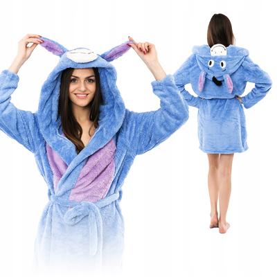 Women's Bathrobe, Bathing Suit, Warm Plush, Gift, Donkey Hood