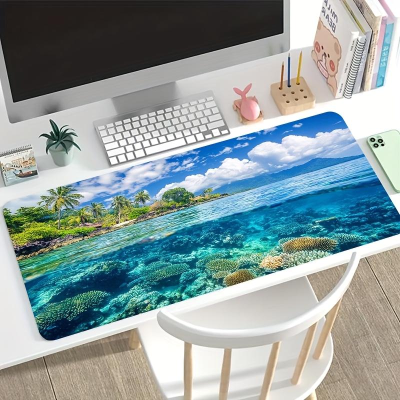 Wide Desk Mat Gaming Mouse Pad Cloth Surface Non Slip Rubber Base for PC Laptop Keyboard Home Office Setup