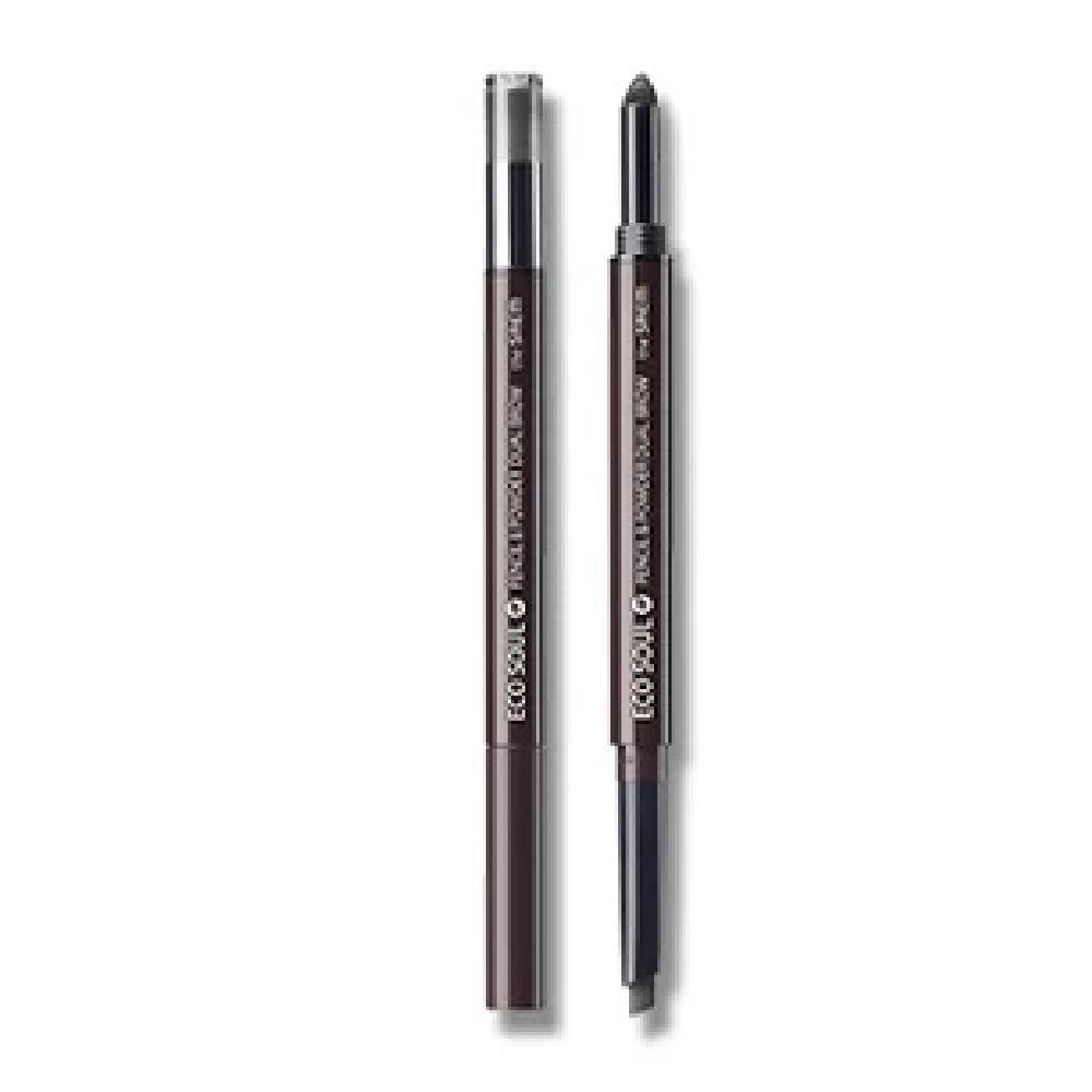 ECO SOUL Pencil & Powder Dual Brow 03 Dark Gray_US 04. Dark brown [pencil] 0.3g + [powder] 0.5g