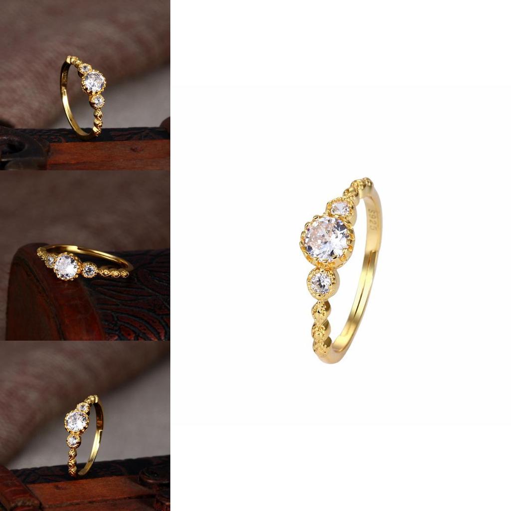 Chic Geometric Design Copper Ring With Sparkling Zircon For Stylish Women