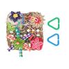 Bird Foraging Wall Toy Edible Woven Climbing Hammock Mat with Colorful Chewing Toys for Parrot