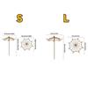 Retro Rusted Umbrella Shape Plant Support Pile Weather-Resistant Prevent Tipping Over Bonsai Fixing Rod Iron Detachable