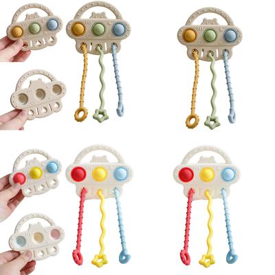 Baby Montessori Spielzeug Zieh-Schnur Sensorikspielzeug Baby 6 12 Monate Silikon Zahnen Aktivitätsspielzeug für Kinder Pädagogisches Spielzeug