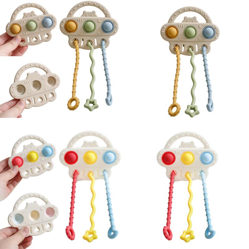 Baby Montessori Spielzeug Zieh-Schnur Sensorikspielzeug Baby 6 12 Monate Silikon Zahnen Aktivitätsspielzeug für Kinder Pädagogisches Spielzeug