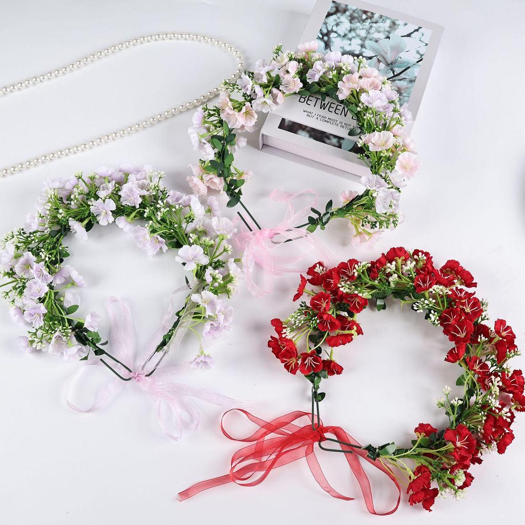 Korean Mori Girl Rattan Flower Headband - Bridal & Children’s Stage Performance Wreath