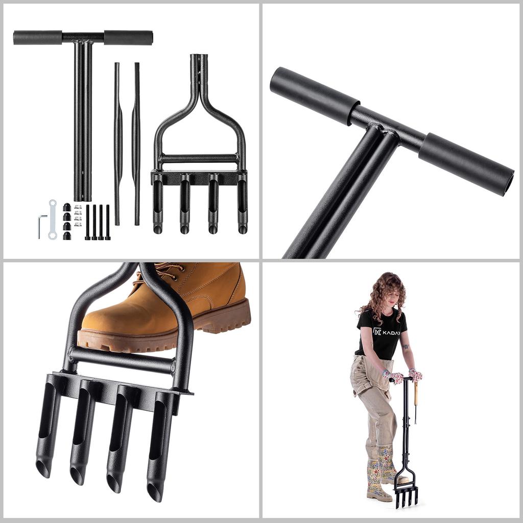 KADAX Tubular Garden Aerator, Manual, 92 X 20 Cm, Black