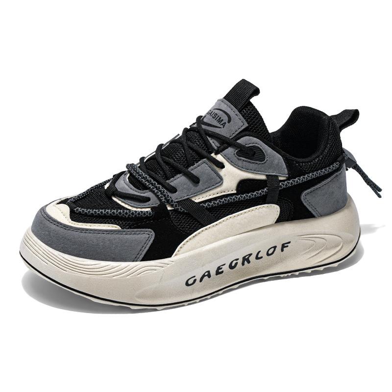 

Мужская обувь ретро кроссовки весна и осень новые дышащие повседневные туфли на толстой подошве для увеличения роста подростковые туфли для пап в мужской обуви 39