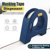 Masking Tape Dispenser with Free White Tape, Desktop Sticker Roller for Washi & Craft Tape, Easy One-Hand Use Organizer with Cutter