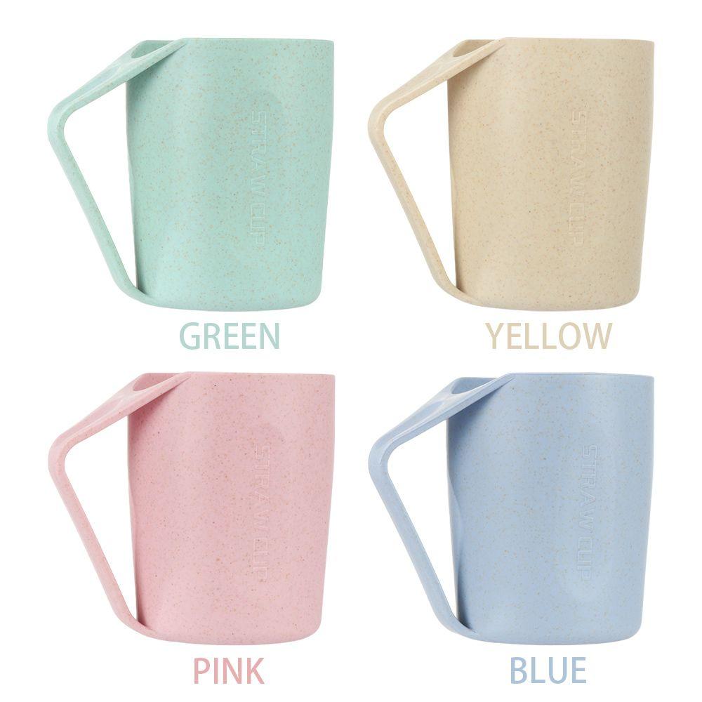 Ekologiczny kubek do szczotkowania z uchwytem Kubek kubek Kubki ze słomy pszenicznej Kubek na płyn do płukania ust Wodę Kubek plastikowy