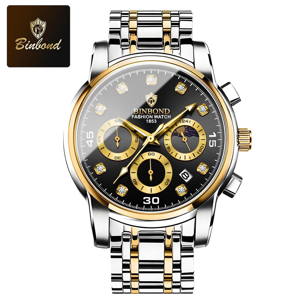 Binbang Multifunctional Quartz Men's Business Watch