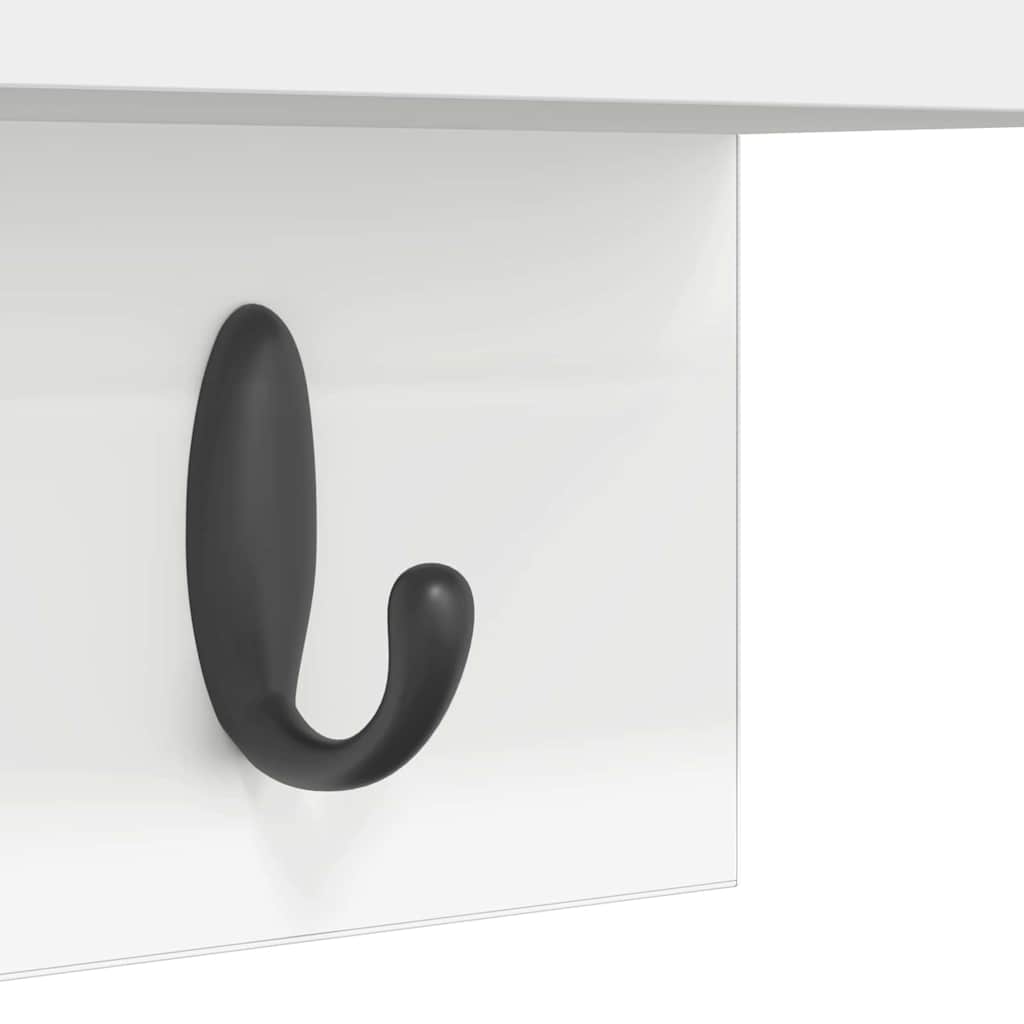 Wall Mounted Nightstand White 60 X 10.5 X 18 Cm Engineered Wood