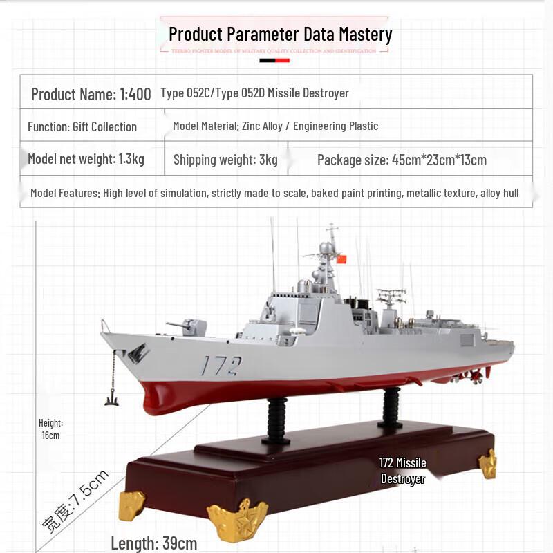 Type 052D Destroyer Ship Model