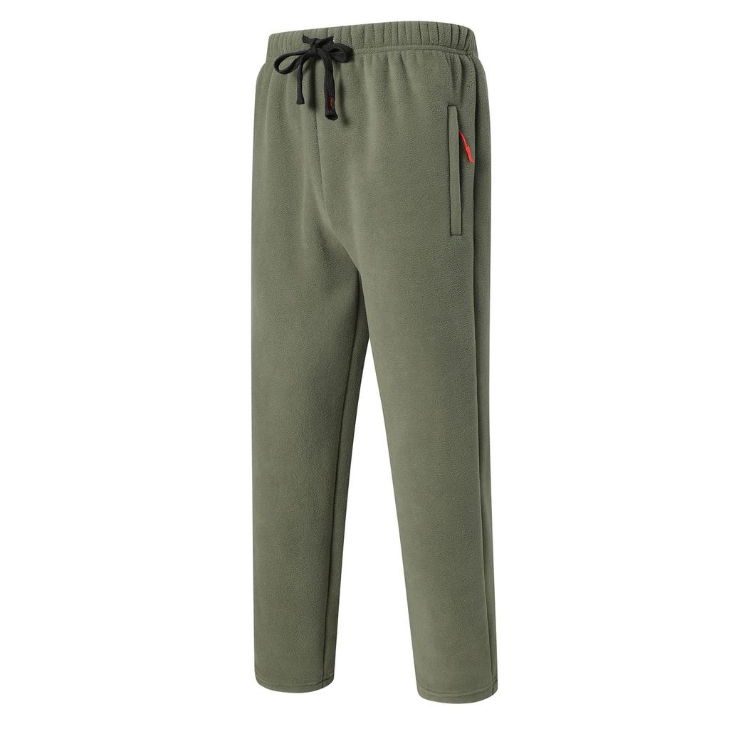 Men's Straight-leg Fleece Winter Warm Casual Pants