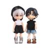 Obitsu 11 OB11 Size Outfit for Obitsu Doll 11cm Body, Sleeveless, Solid Color, Long, 7 Colors (3 Dark Colors, B)