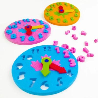 Lehren Kindergarten Handbuch Diy Eva Uhr Frühe Lernbildung Baby Kinder Spielzeug Montessori Lehrmittel Mathe-Spielzeug