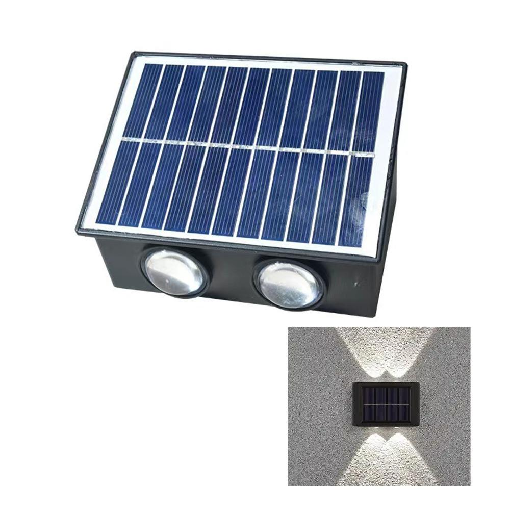 Warm/White/RGB Lights Solar Wall Lamp IP65 Waterproof Automatic Outdoor Lighting  Courtyard