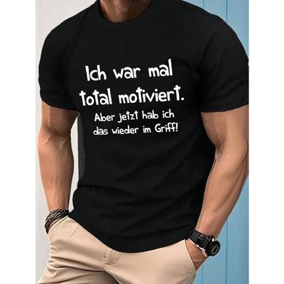 European Sizes Men'S Summer Casual Sports T-Shirt - Soft, Breathable Blend, Loose Fit, White/Black, Regular Fit Crew Neck, Street Style Outfit