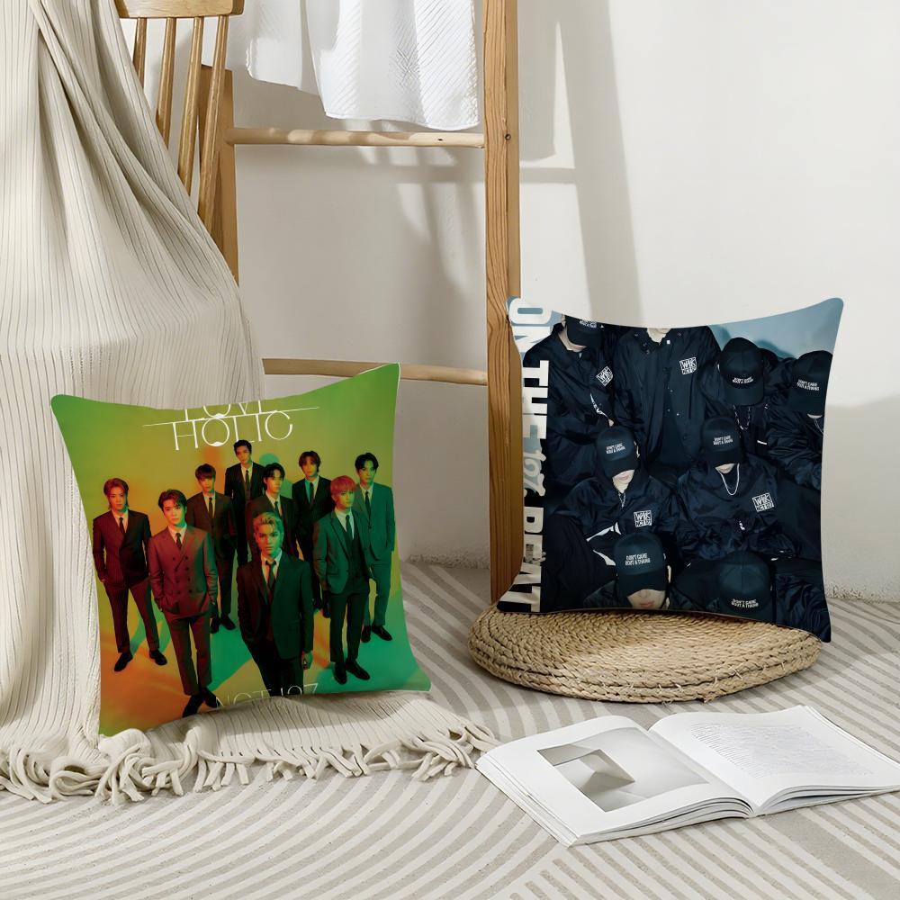 Nct 127 Cushion Cover Breathable Linen Pillow Cover Skin-Friendly Home Decor Pillowcase With Hidden Zipper