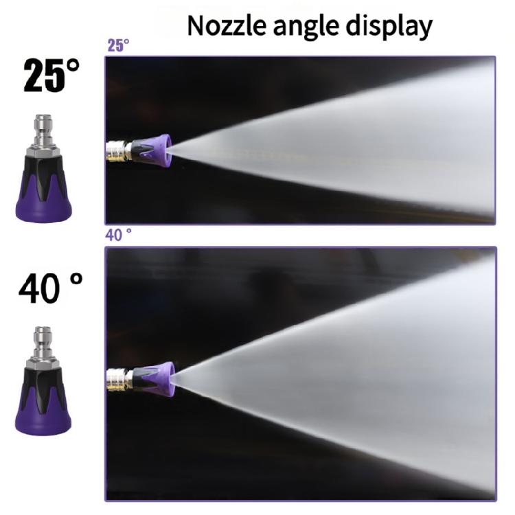 40 Degree Wide Sprayer High Pressure Washer Nozzle 1/4 Inch Opening 304 Stainless Steel Car Washing Accessories Tips