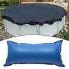 PVC inflatable pool pillow to float and prevent accumulation of leaves and debris on swimming pool and bathtub water surfaces