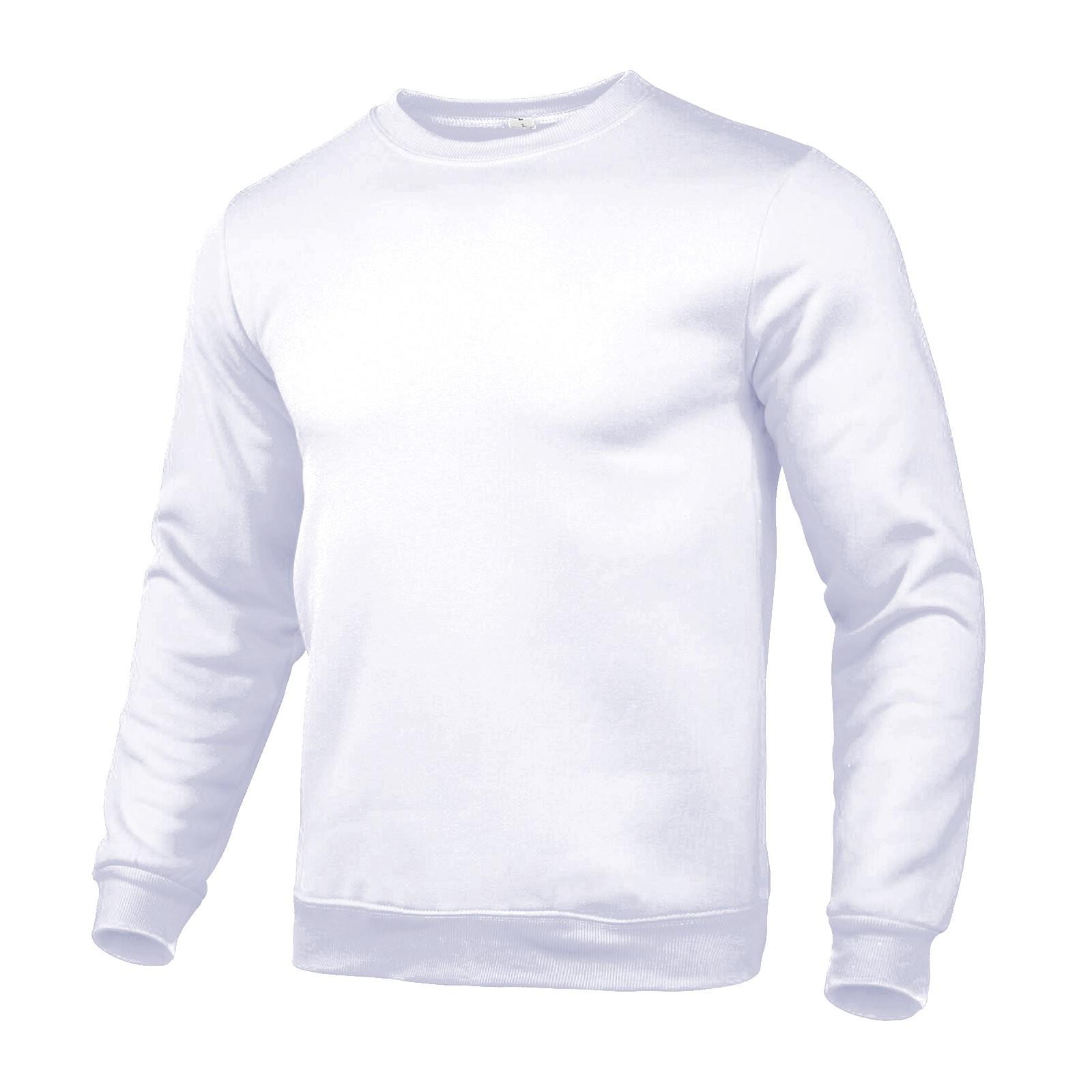 Hong Hollyland Heren trui met ronde hals, losse, casual jeugdhoodie in basiskleur XL wit