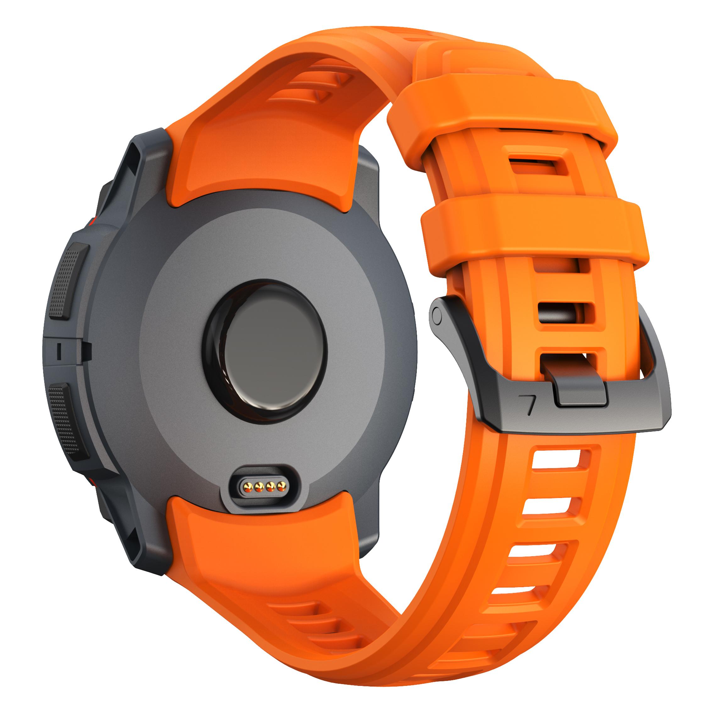 

For Garmin Instinct 3 AMOLED 50mm/Instinct 3 Solar 50mm Smartwatch Band Breathable Sports Silicone Strap Orange
